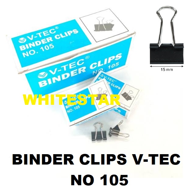 

binder clip no 105 / paper clip / klip kertas - v-tec