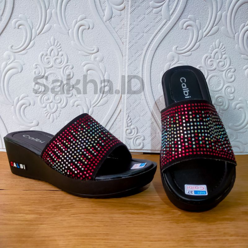 PROMO SALE SANDAL WEDGES CALBI WANITA TERBARU