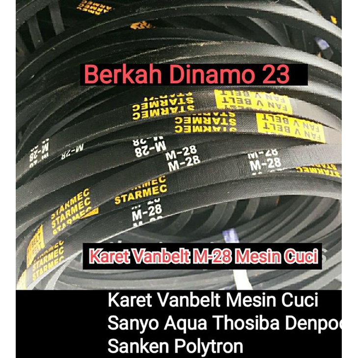 Karet Vanbelt M-28 Mesin Cuci Fan V Belt Karet FM 28  Mesin Cuci