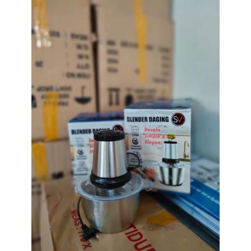 gilingan blender daging stainless coper chopper jus buah dapur bumbu bawang bakso pentol kitchen exp