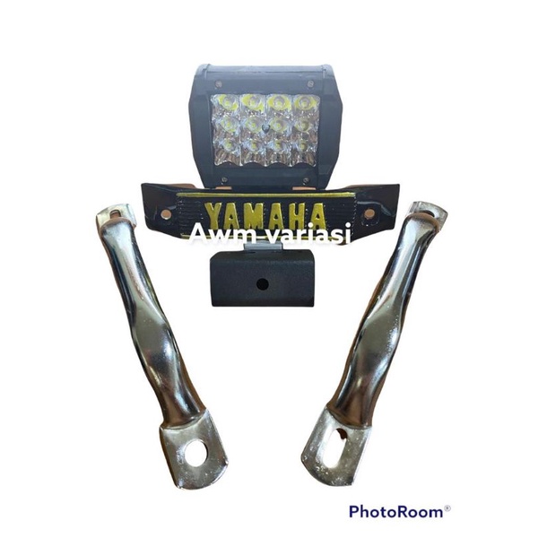 Lampu Depan 12 LED Set Kumis RX King Hitam Gold Hitam Silver RX King RX Spesial Bandung Style