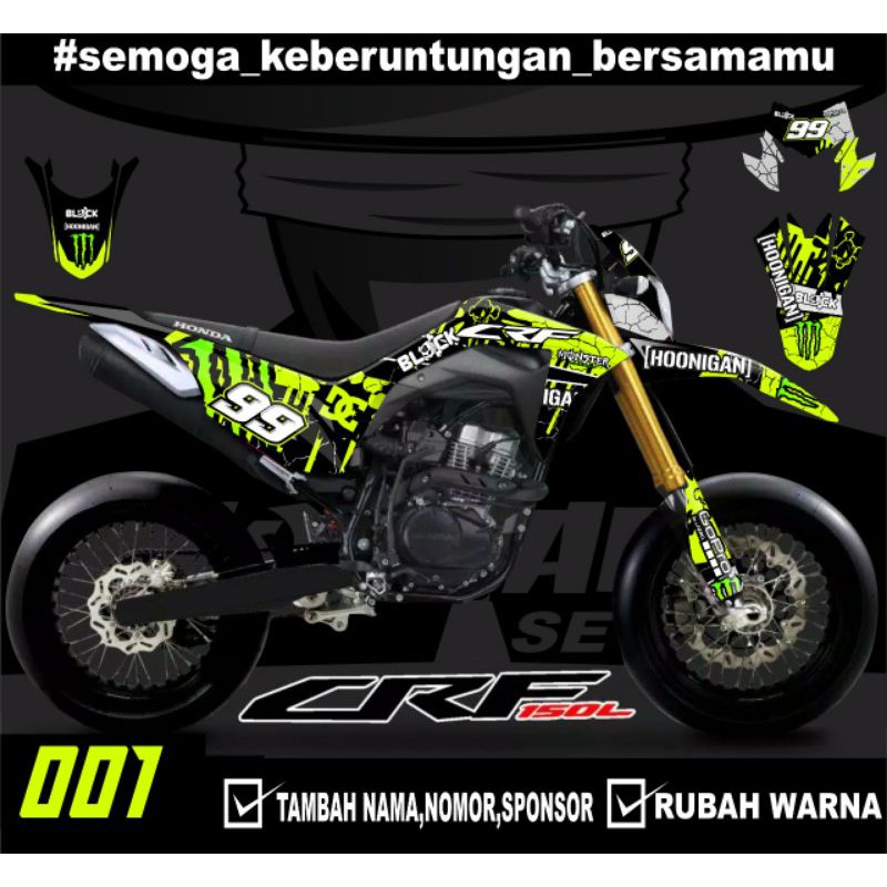 Sticker setiker stiker decal CRF 150 L- minimalis Fullbody-Dekal stiker CRF 150 L Trail Supermoto