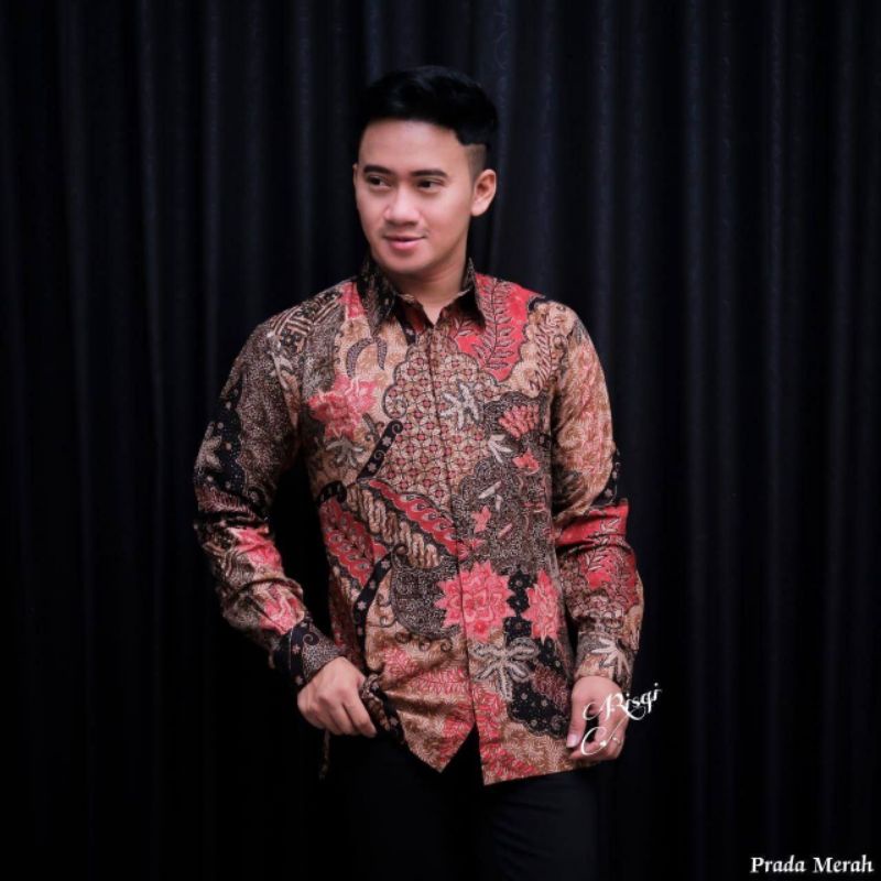 Batik Kemeja Pria Lengan Panjang M L XL XXL Terbaru Terlaris Di shopee Bisa COD