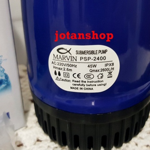 MARVIN PSP 2400 psp2400 pompa celup aquarium kolam ikan air mancur water pump hidroponik