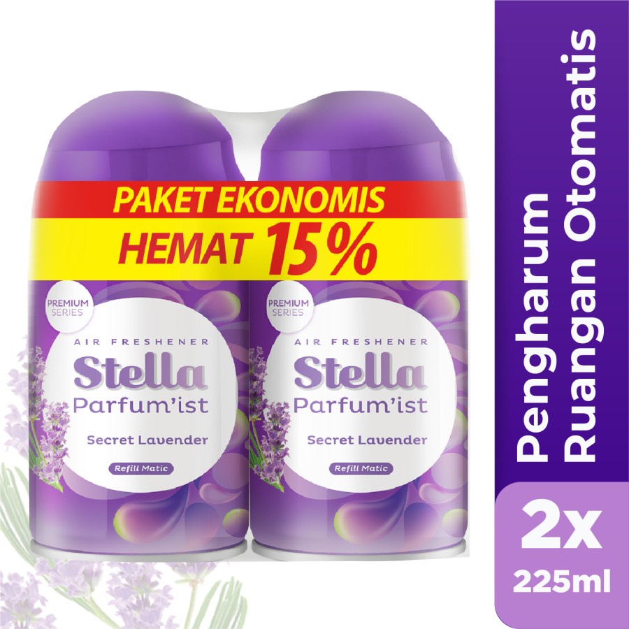 Paket Hemat Stella Matic Refill 225ml Isi 2 Pcs