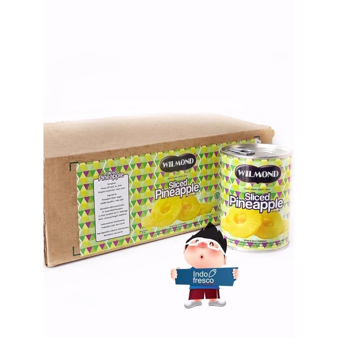 

Wilmond Sliced Pineapple Canned- Buah Nanas Kaleng 1Dus- KHUSUS GOSEND ---Termurah---