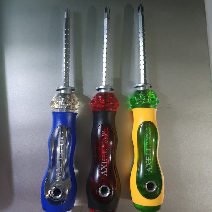 Obeng Bolak Balik Panjang - Obeng 2 Arah - Obeng Murah