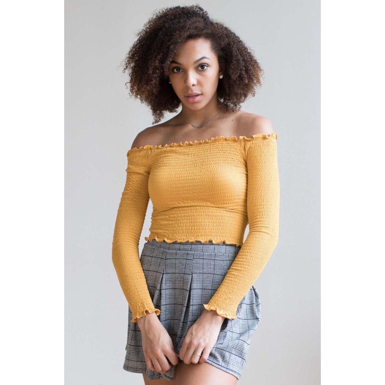 Aero Long Sleeve Smocked Top