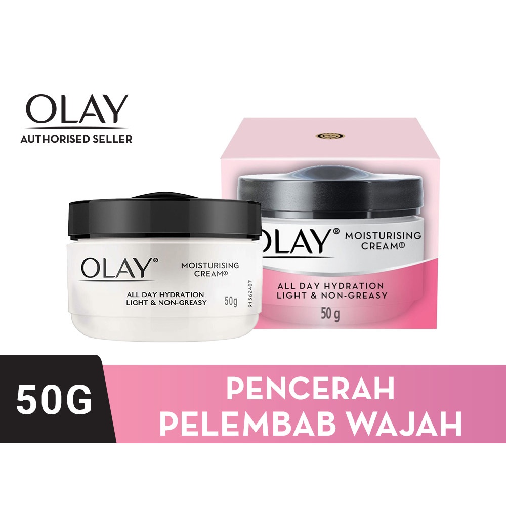 Olay Krim Pelembab Pencerah Wajah Natural White Moisturising Cream Brightening Skincare 50gram