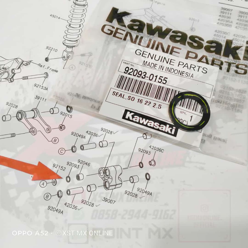 seal unitrack kecil unitrack klx 150 original