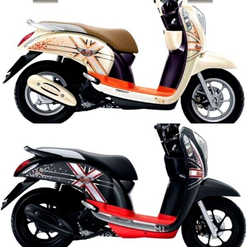 Striping Scoopy 2013 2014 2015 2016 Fi / F1 Lama Variasi Honda Stiker Sticker Motor Skotlet Lis