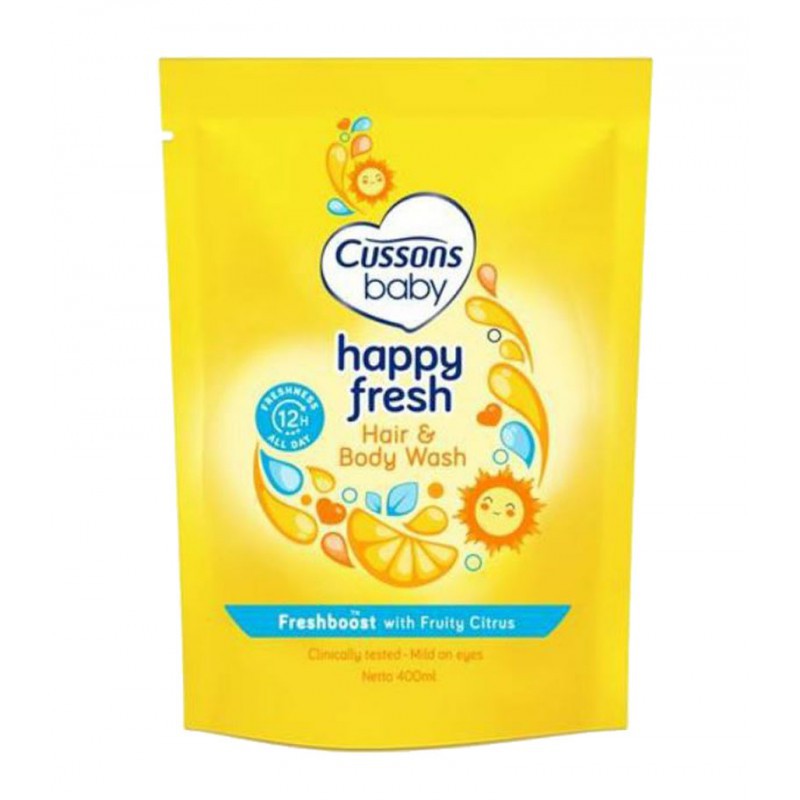 Cussons Baby Happy Fresh Hair &amp; Body Wash Refill 400ml