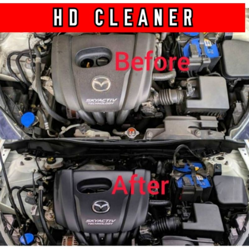 HD CLEANER, Degreaser Obat Pembersih Mesin Mobil Motor Kerak Mesin 250ml