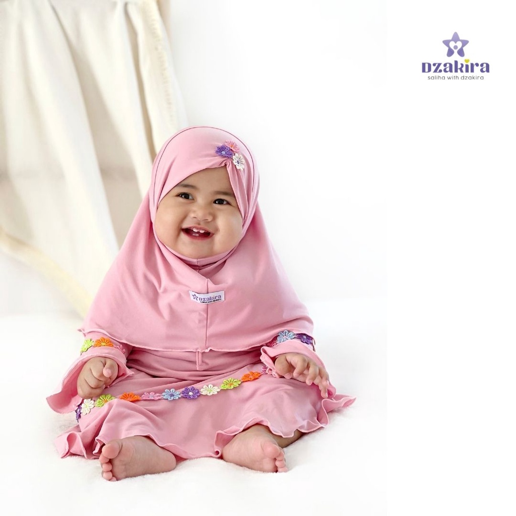 GAMIS BAYI 0-2thn RENDA BUNGA MELATI PELANGI KANAYA DUSTY JERSEY TWIST PREMIUM ORIGINAL by DZAKIRA