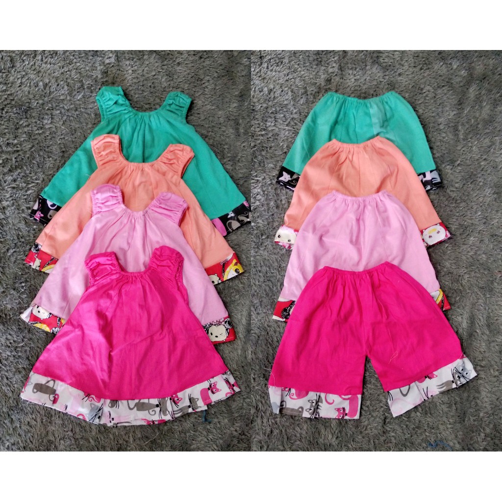 BAJU SETELAN ANAK BALITA - SETELAN SANJUNG KECIL ANAK PEREMPUAN