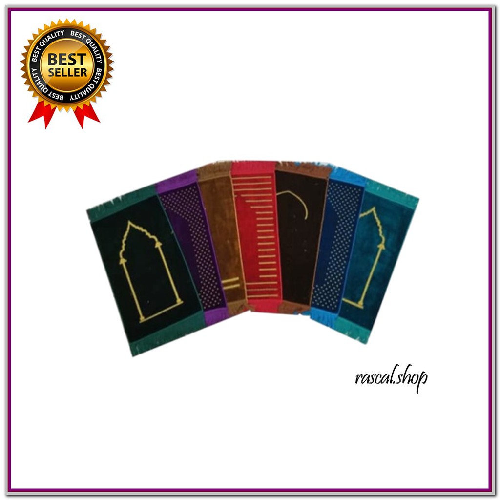 Sajadah Tebal Empuk Turki Anti Slip Murah Q3P6 kecil/Kepala/muka Turkey Polos Turki Murah Emboss