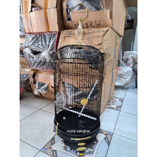 Kandang Sangkar Lovebird BNR PVC Black doff