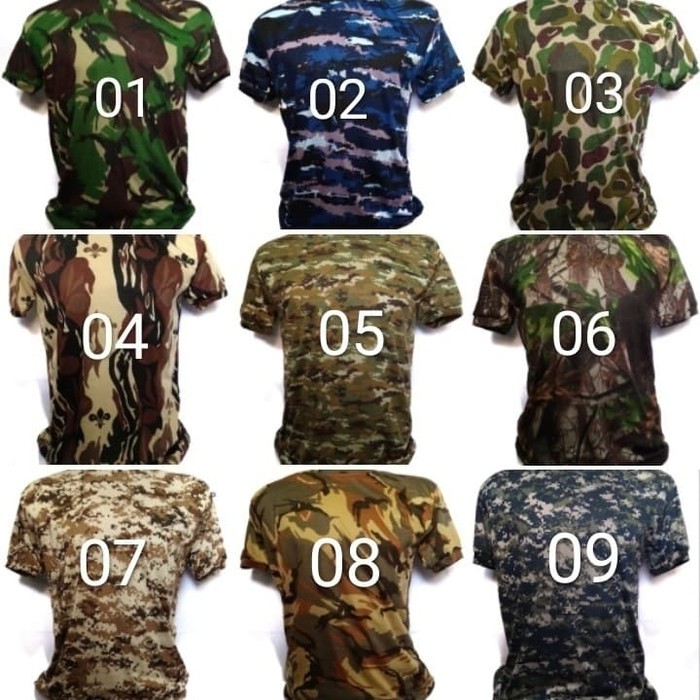 Kaos Loreng CAMO Kaos Pendek Loreng Kaos TNI ARMY