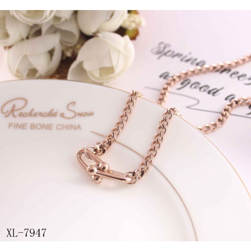 Kalung Titanium Terbaru Perhiasan Fashion 7947，7907