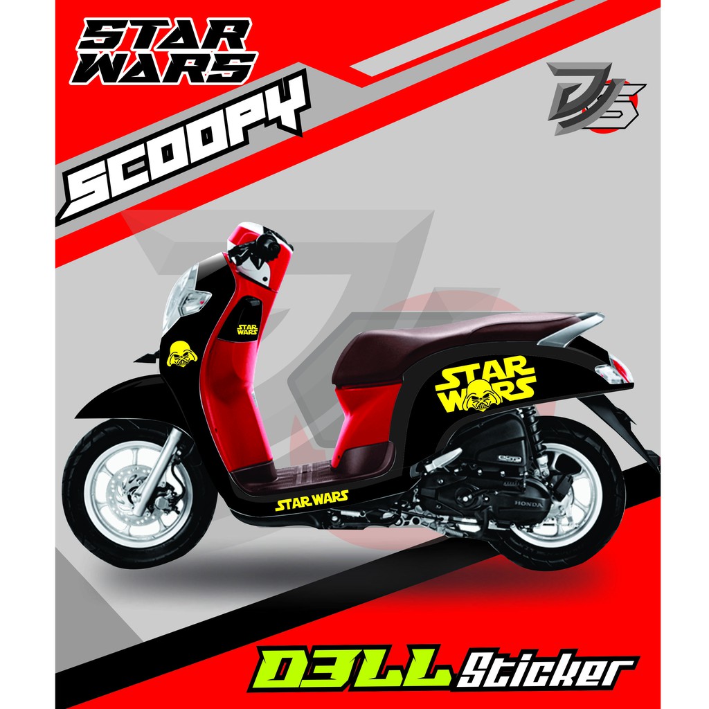 sticker scoopy Cutting Sticker Striping scoopy starwars 2017-2020 SC