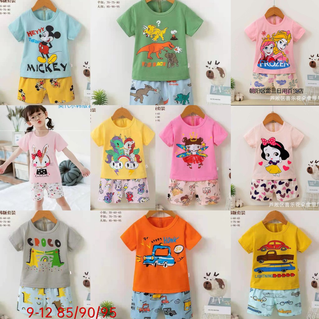 SETELAN BAJU TIDUR/BAJU SANTAI ANAK IMPORT MOTIF 02160