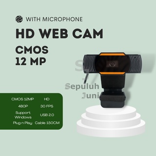 Webcam Laptop dekstop video zoom 12MP 480P + Microphone