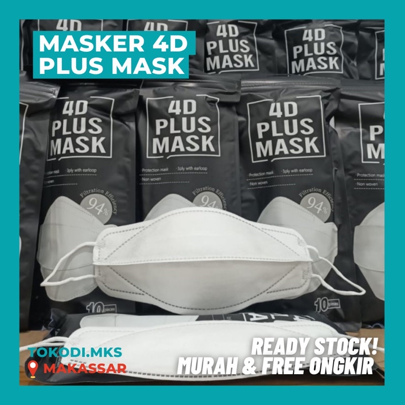 Masker 4D 3ply model Evo Plusmed I-Care Plus Mask Alkindo KF94 Isi 10 Pcs [READY MAKASSAR]