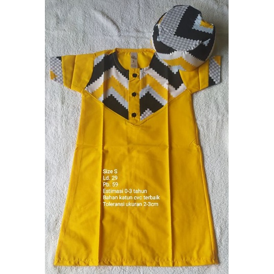 gamis gibran free peci s kuning
