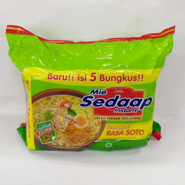 

Mie sedaap soto 75gr isi 5