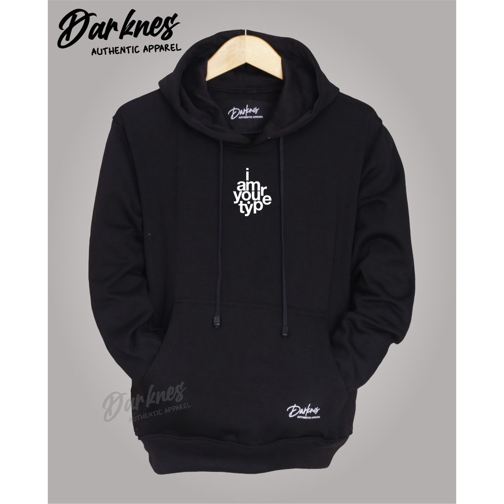 Jaket pria COD aesthetic original Drakness list I AM YOUR TYPE warna hitam sweater hoodie laki laki premium keren hoodie wanita terbaru dewasa M L XL XXL