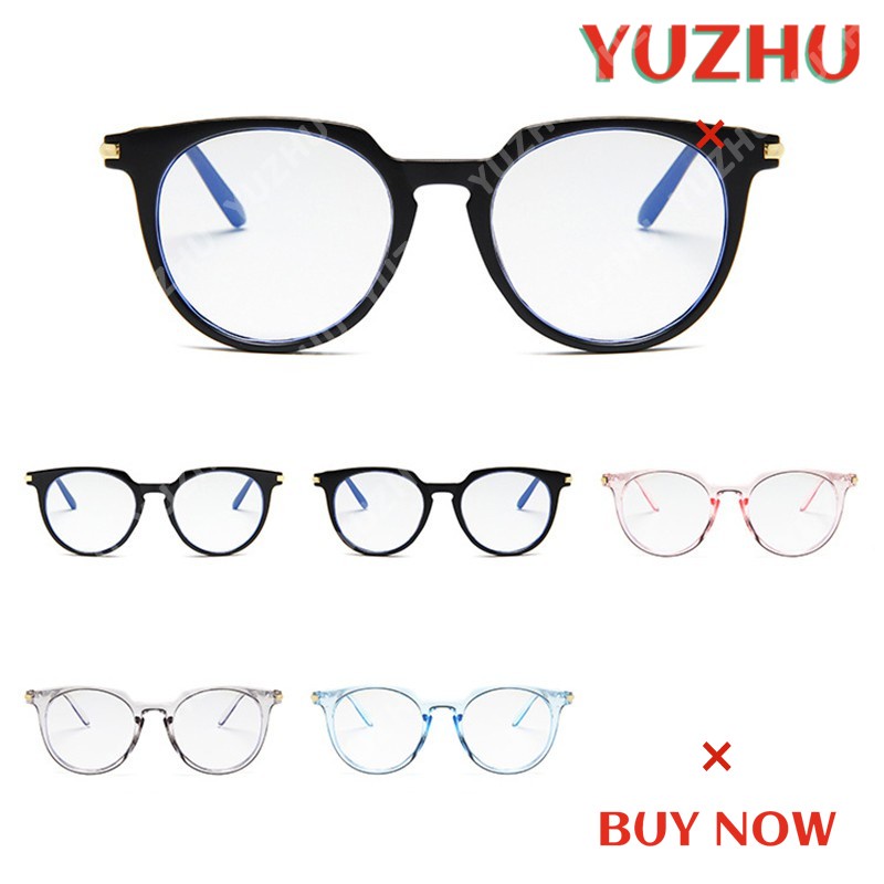 (YUZHU) Bayar di Tempat Korean Design Retro Kacamata Wanita/Pria Lensa Replaceable Optik Eyeglasses Women