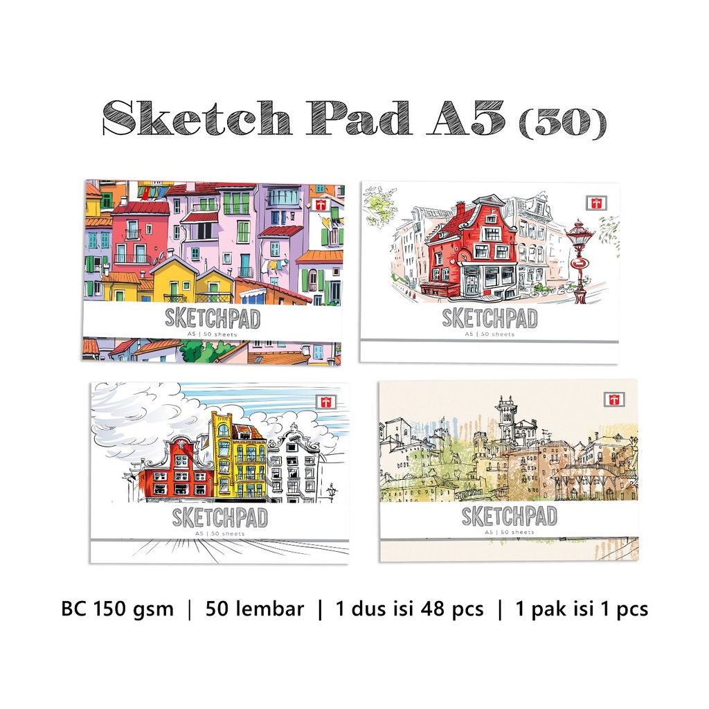 

Tiara Sketch Pad A5 Spiral/Lem 50 lembar