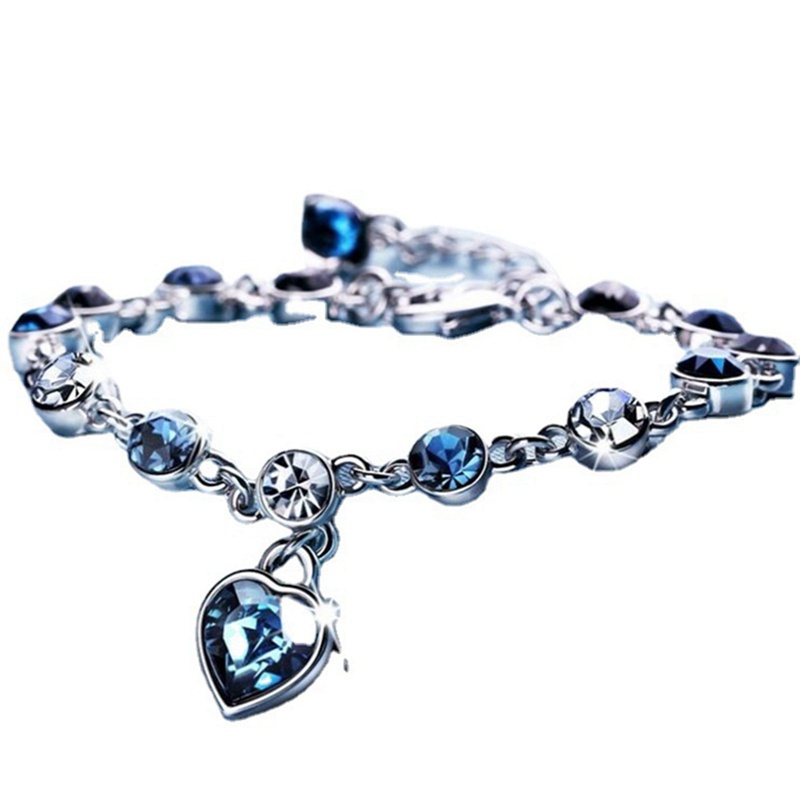 Korean Fashion Austrian Crystal Bracelet Heart Of The Heart Of The Heart