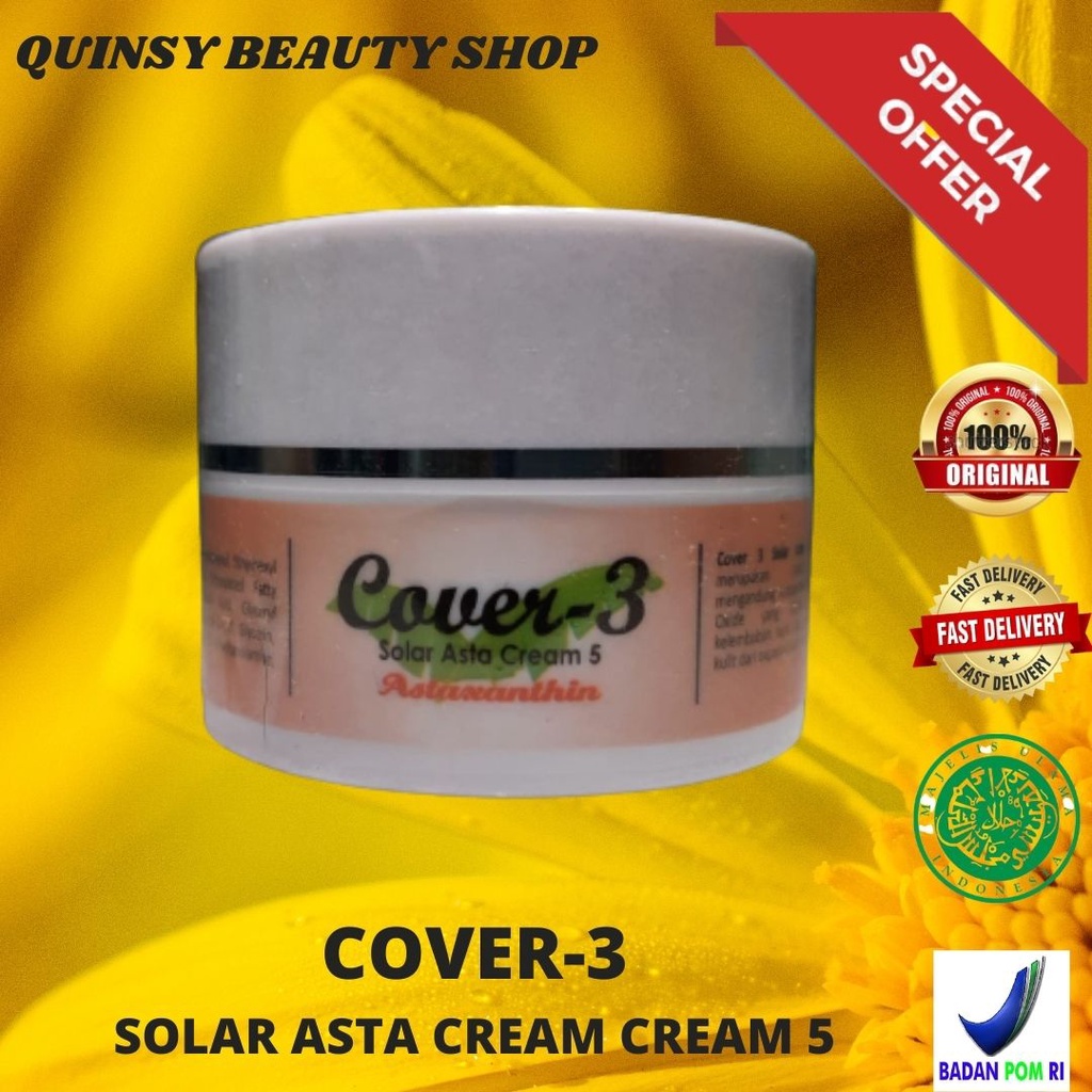 cover 3 solar asta cream 5 astaxanthin spf 50