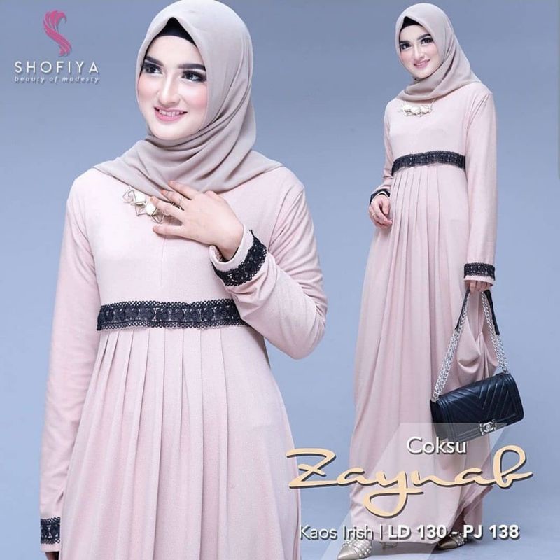 Zaynab maxi dress fashion muslim remaja wanita