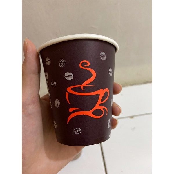 PaperCup Kopi uk 8oz Motif (isi 50pcs) - gelas kertas / gelas kopi / paper cup