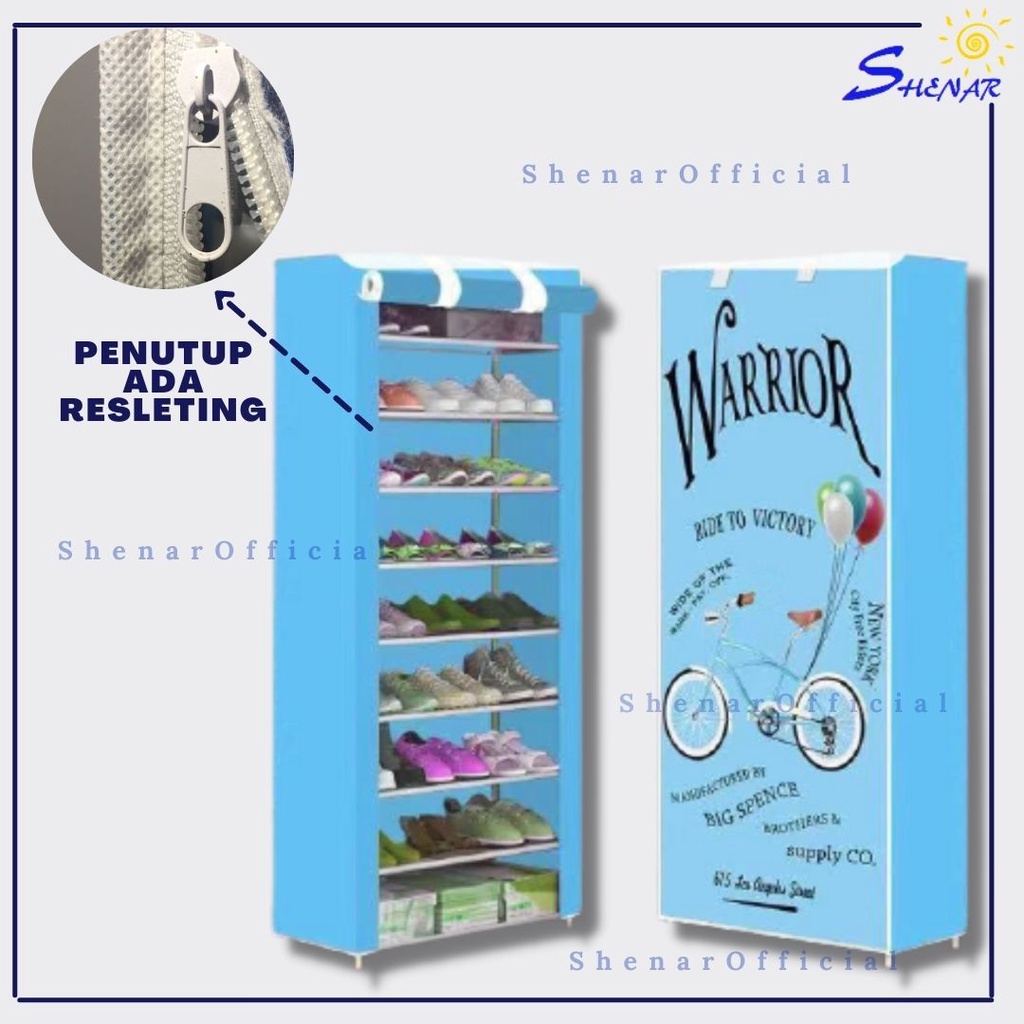 RAK SEPATU/SHOE RACK 10SUSUN (2KG) ADA RESLETING SHENAR88 BISA COD RAK SEPATU