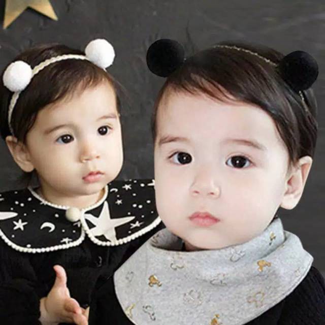 CHUBBI 5 Bandana Anak Bayi Double Pompom