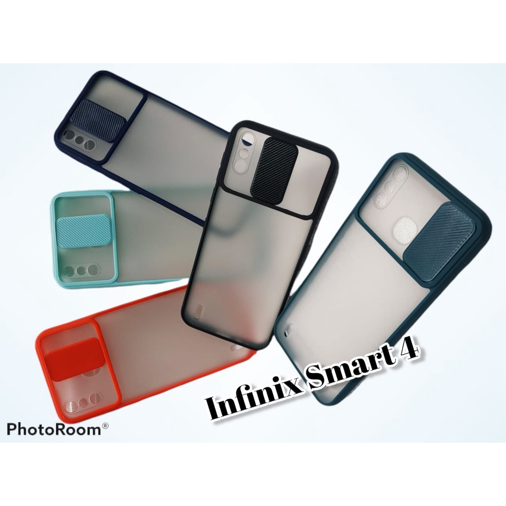 SOFTCASE INFINIX SMART 4 SOFT CASE MATTE CAMERA SLIDING SLIDE PROTECTOR CASING SILIKON TANPA TALI
