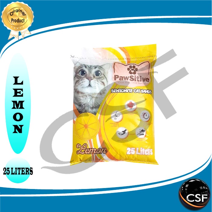 Pawsitive 25 liter Pasir kucing wangi gumpal (Grab gosend)