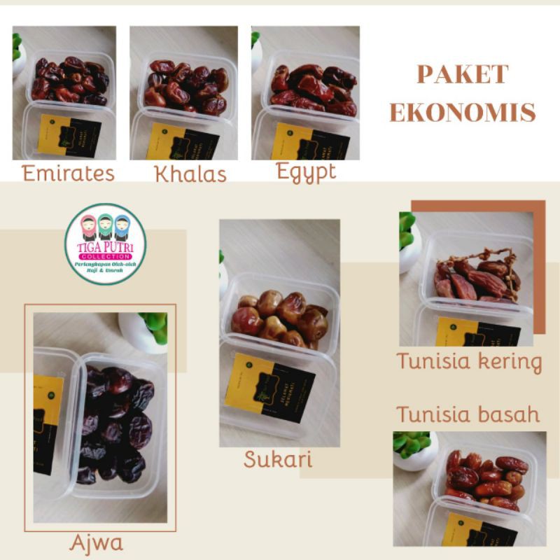 

kurma sukari himsalt ajwa khalas mesir fustuk almond kismis manis kismis asam coklat garam himalaya