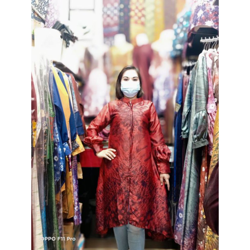 blouse  jumputan long tunik