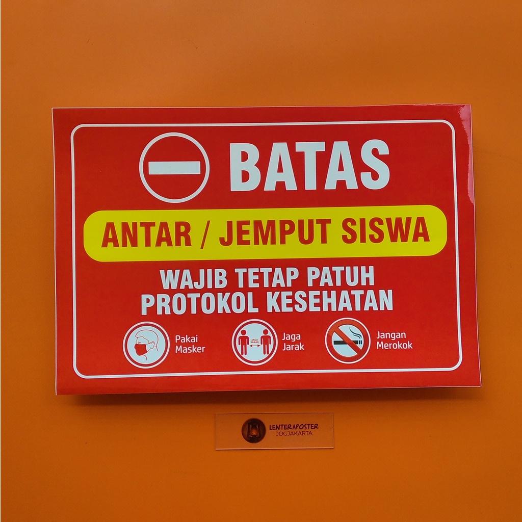 

Stiker Batas Antar atau Jemput Siswa, Stiker sekolah - Batas Penjemputan Siswa. bahan Vinly