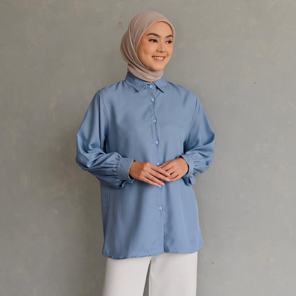 Kemeja Besic Oversized | Linen Shirt | Naura Oversized Linen Shirt | Kemeja Wanita Oversize Linen Ke