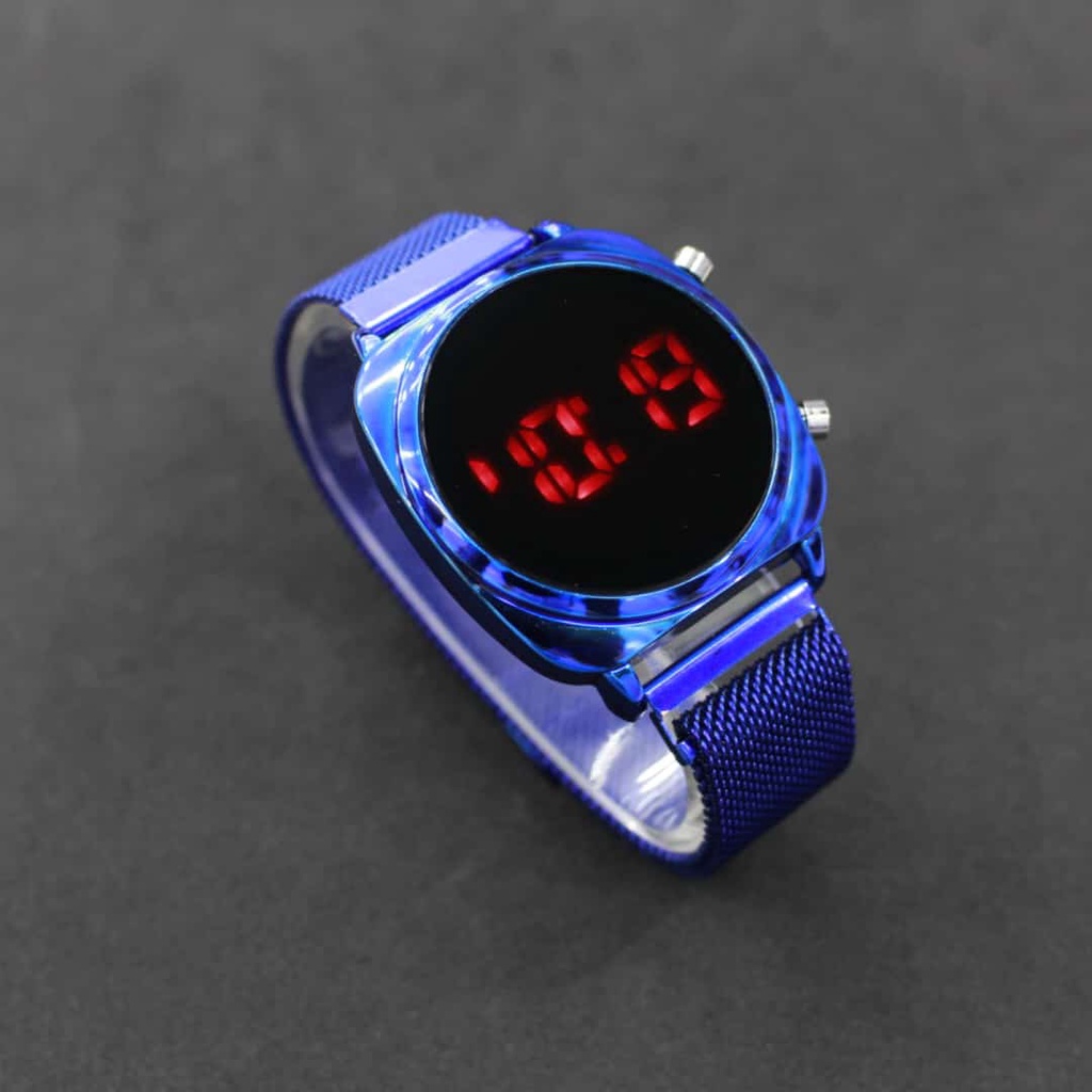 Jam led magnet oval mesh strap/JAM TANGAN CEWEK FASHION LEDWATCH CONVEX MAGNET TERBARU/JAM TANGAN FASHION TERBARU/