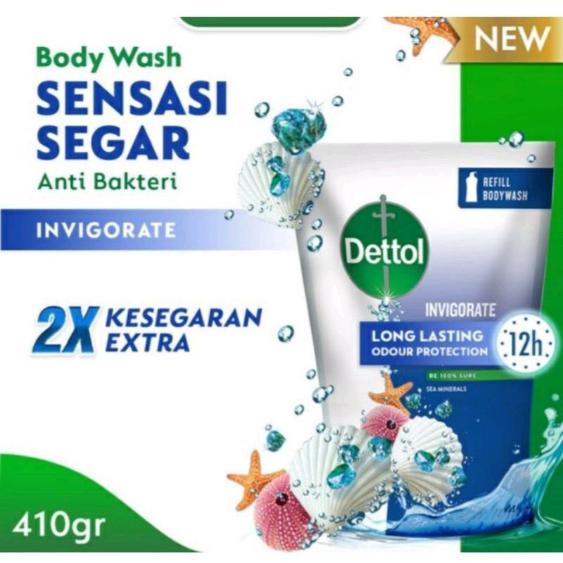 DETTOL BODYWASH INVIGORATE 410 gram/Dettol Onzen Hachimitsu &amp; Shea Butter Refill 410 gr/Dettol Onzen Momo &amp; Raspberry Refill 410 gr /DETTOL BODY WASH COOL BIRU 410 gr/ DETTOL WASH ORIGINAL 410 GR