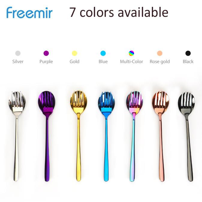 BEST SELLER Freemir Sendok Set 3in 1 Set Alat Makan Sendok Garpu/Sendok Stainless - Gold MT08