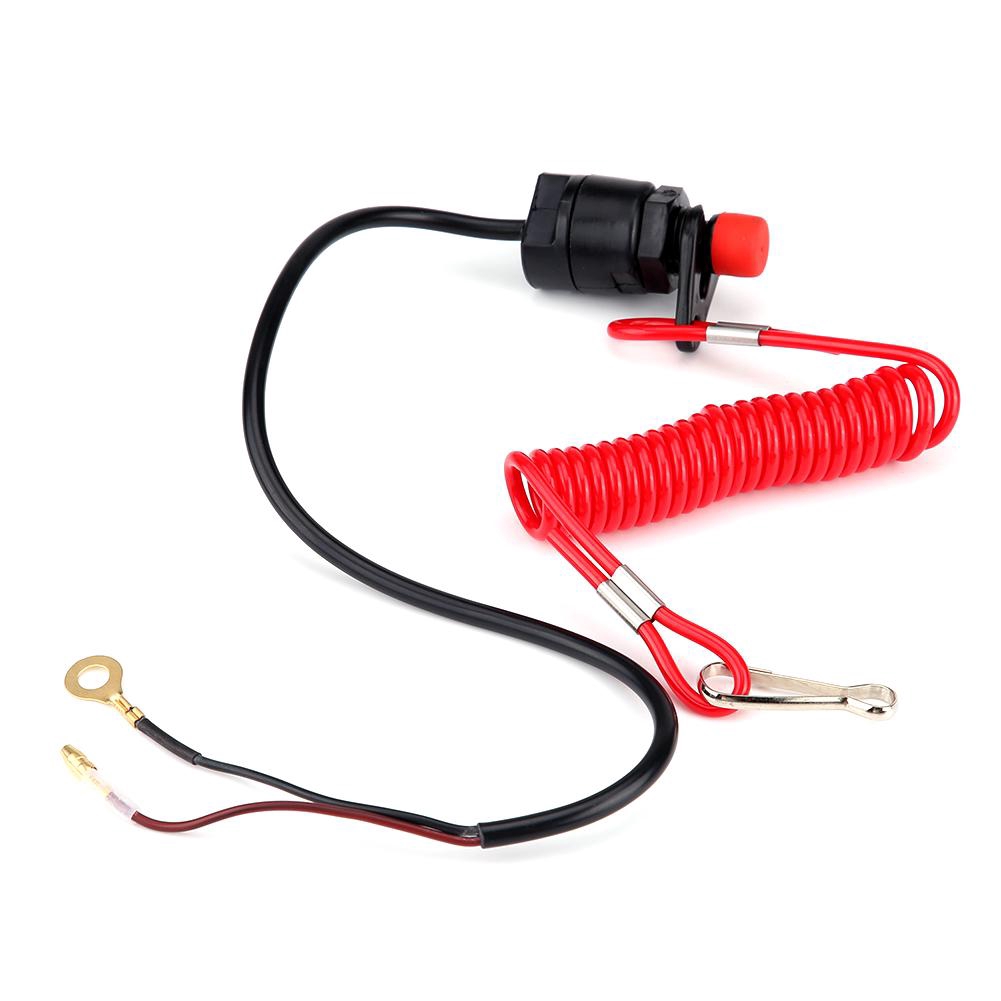 Motorcycle Outboard Lawn Mowers Emergency Engine Kill Stop Switch W Tether Lanyard Cord Shopee Indonesia