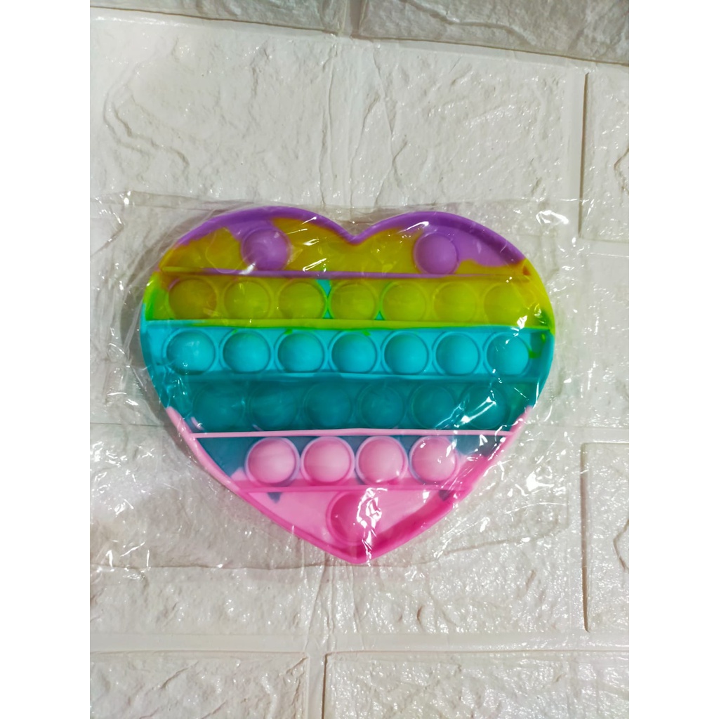 Promo Mainan Fidget Push Pop It Rainbow Gelembung Mainan Penghilang Stres-4