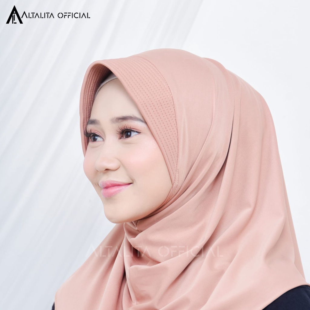 Altalita - Jilbab Sport Instan pet Bahan Jersey Premium Polos Cocok Untuk Sekolah Olahraga dan Sehari-Hari